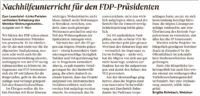 Nachhilfe für FDP-Präsidenten